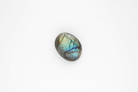 6-11 Crystals Crystal Labradorite Medium Palm Stone (lb-03) 1.75" x 2.25"