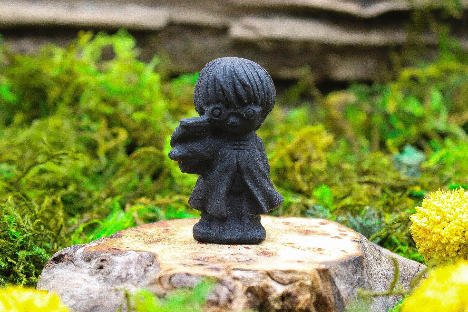 6-11 Crystals Crystal Magical Boy Obsidian Carving 2.5" Tall