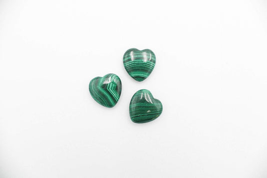 6-11 Crystals Crystal Malachite Hearts (ml-01) 20mm x 20mm