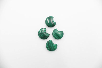 6-11 Crystals Crystal Malachite Moons (ml-02) 16mm x 17.5mm