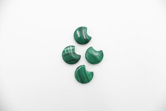 6-11 Crystals Crystal Malachite Moons (ml-02) 16mm x 17.5mm