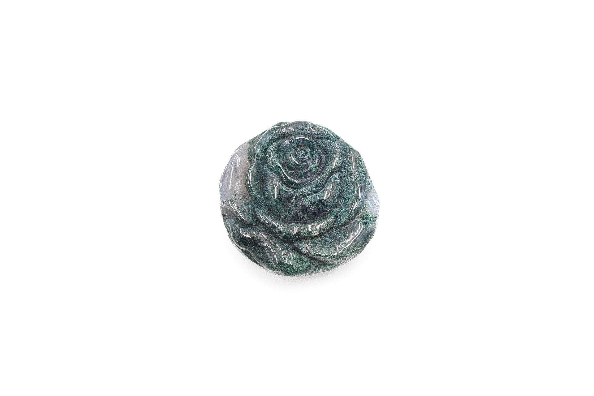 6-11 Crystals Crystal Moss Agate Carved Rose 1.25" Moss Agate Carved Rose 1.25"