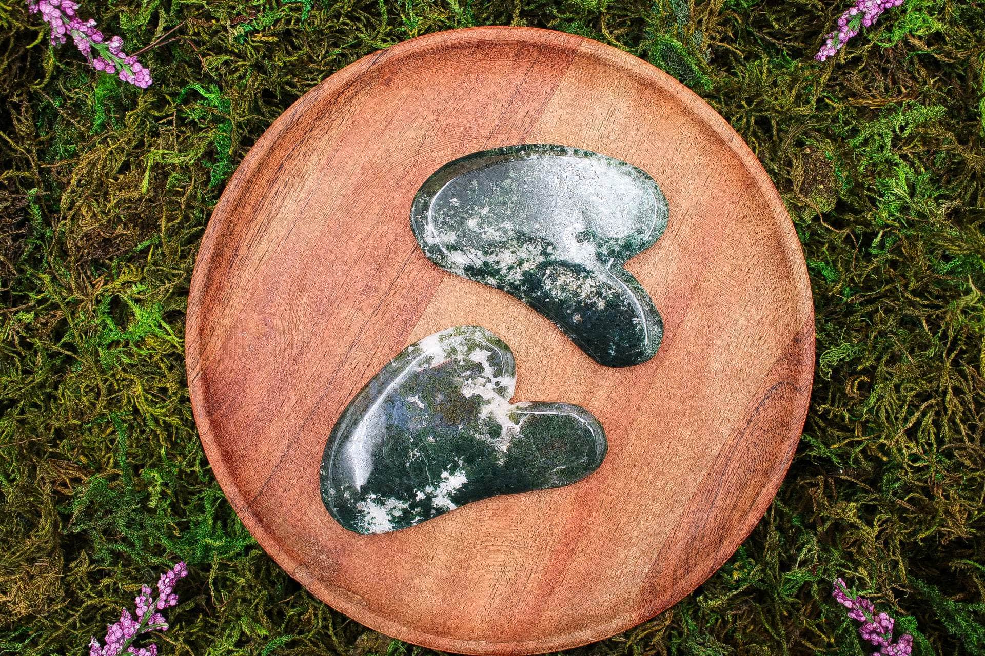 6-11 Crystals Crystal Moss Agate Gua Sha Moss Agate Gua Sha