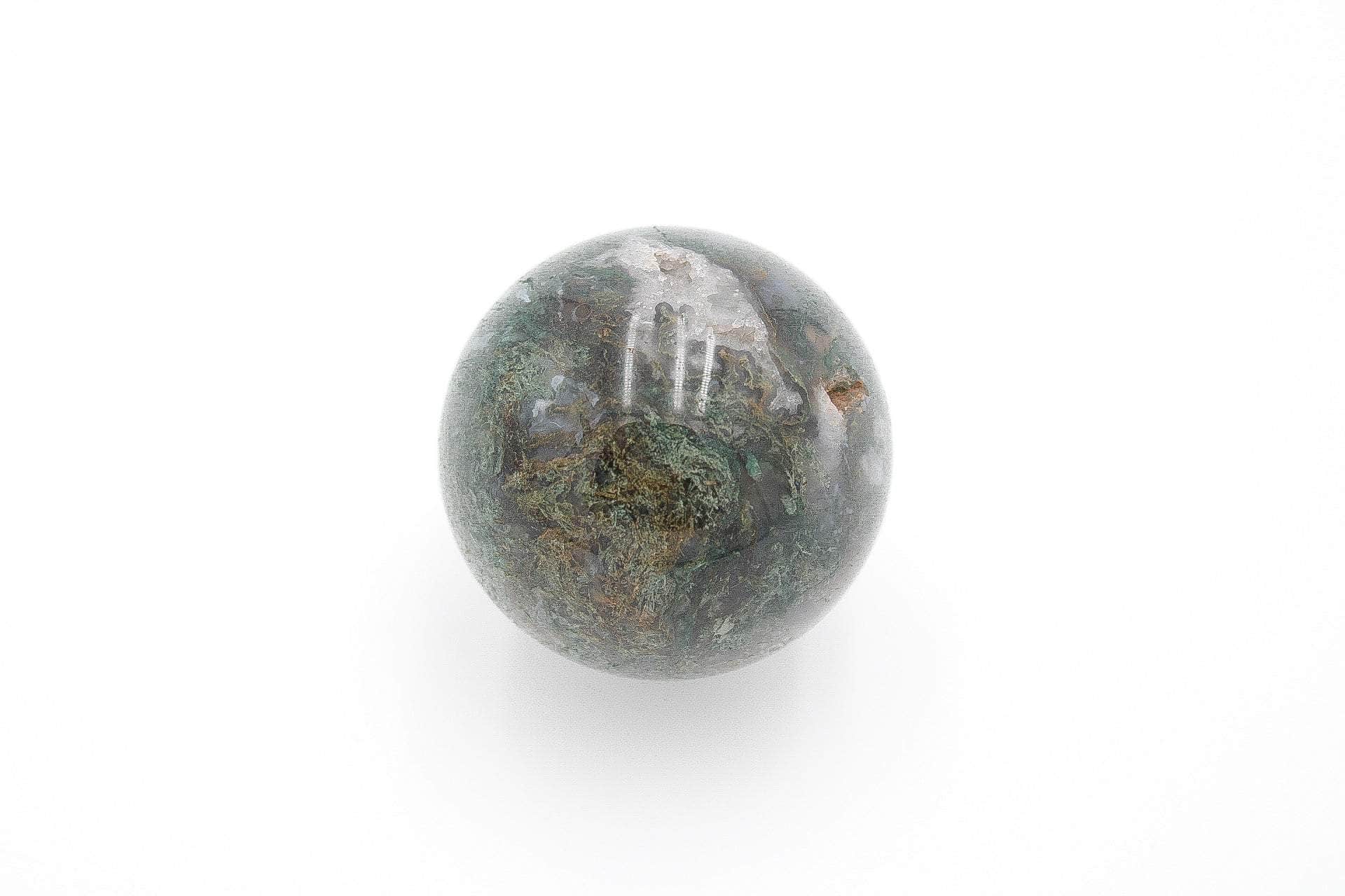 6-11 Crystals Crystal Moss Agate Sphere (ma-04) 52mm