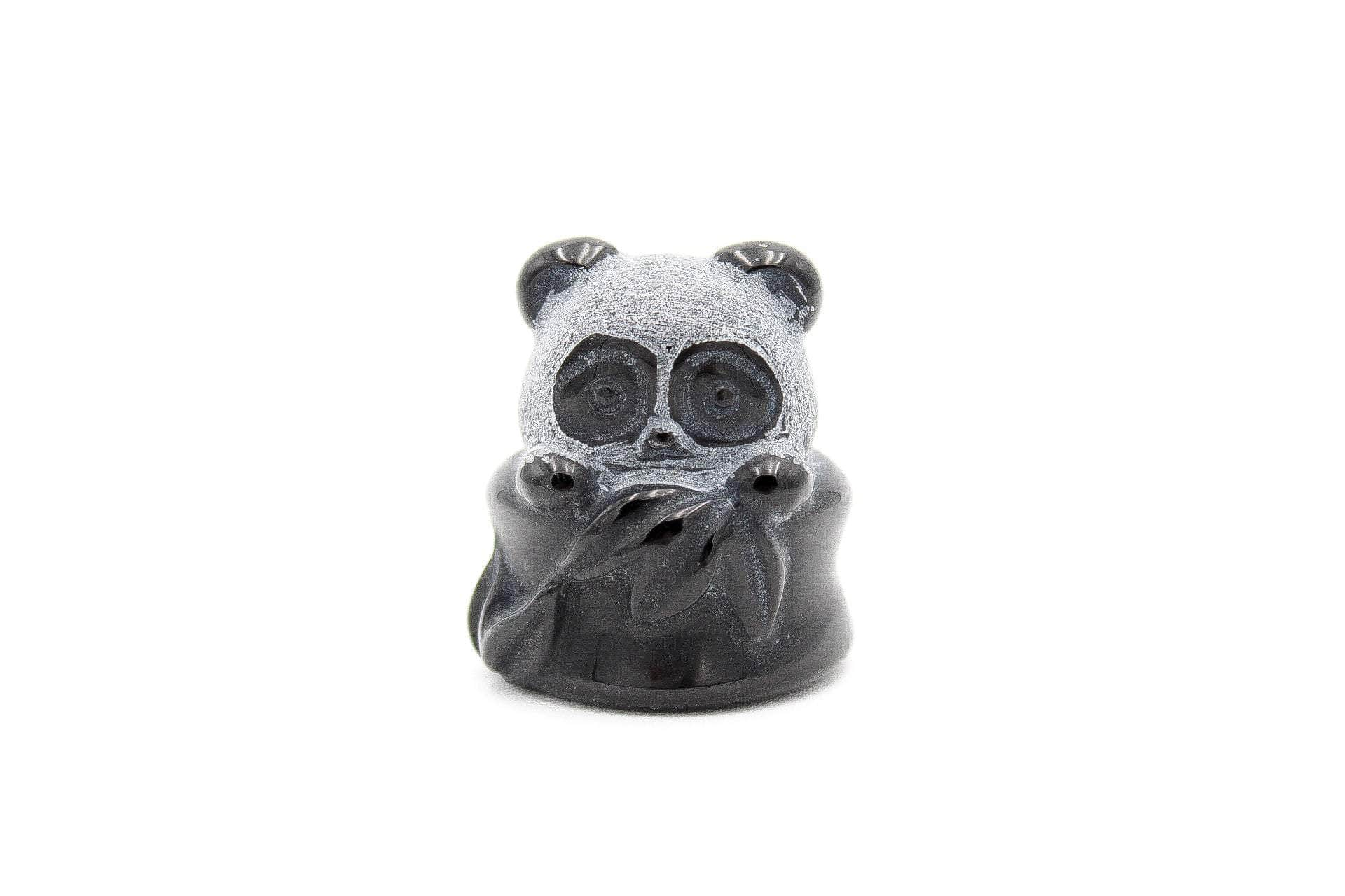 6-11 Crystals Crystal Obsidian Panda Carving Obsidian Panda Carving