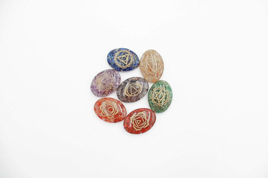 6-11 Crystals Crystal Organite Chakra Set (cs-02)