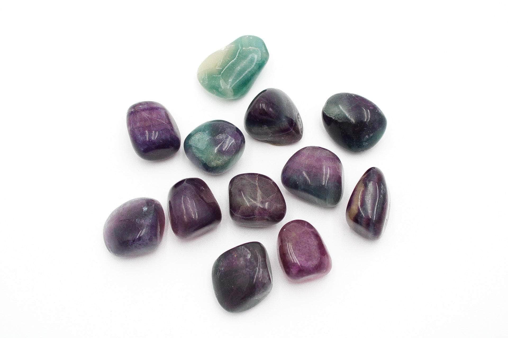 6-11 Crystals Crystal Rainbow Grade A Medium Tumbles Fluorite A Grade Tumbles