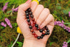 6-11 Crystals Crystal Red Agate - Stability Round Bead Gemstone Bracelets