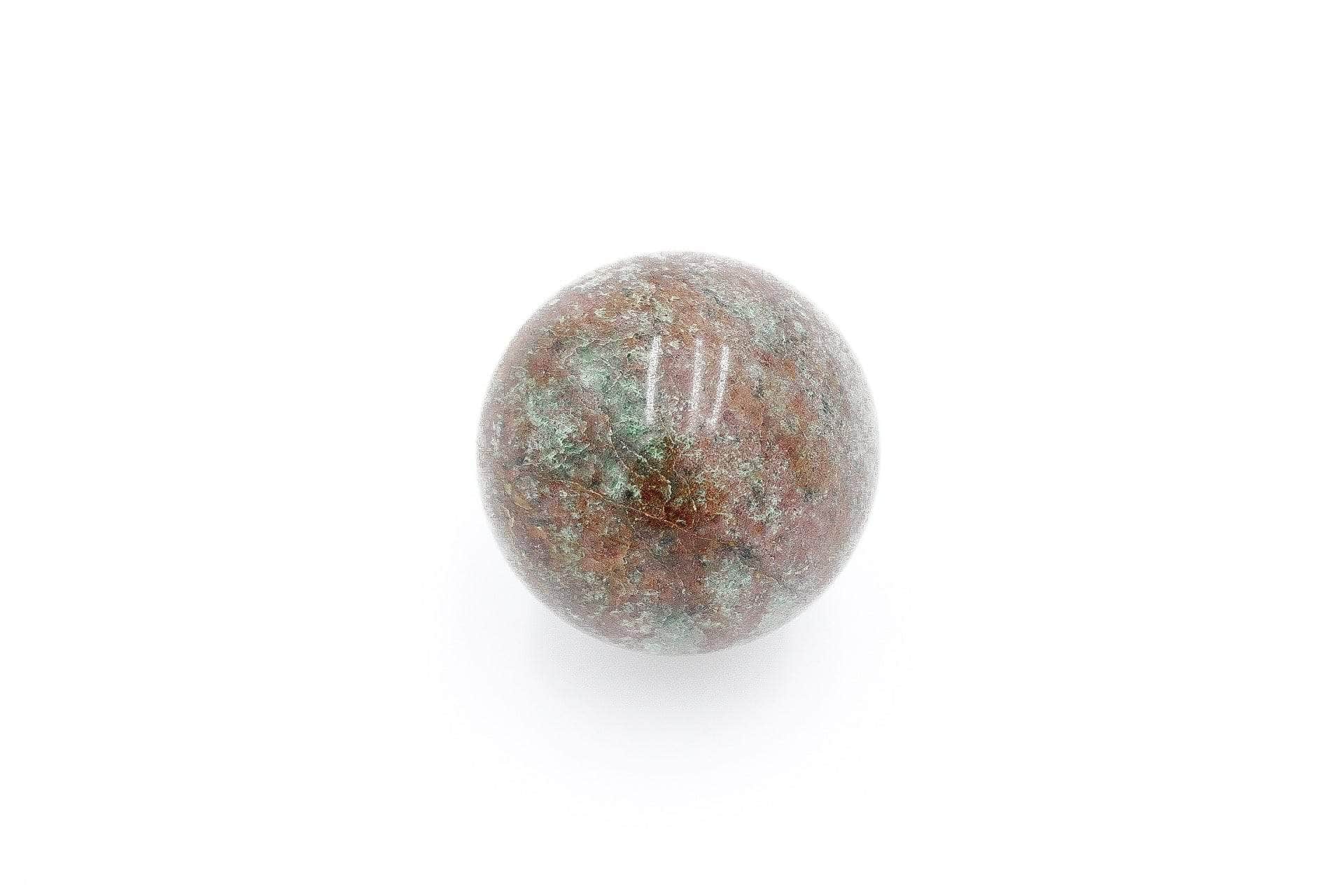 6-11 Crystals Crystal Red and Green Garnet Sphere (Grenatite) 23.7 mm
