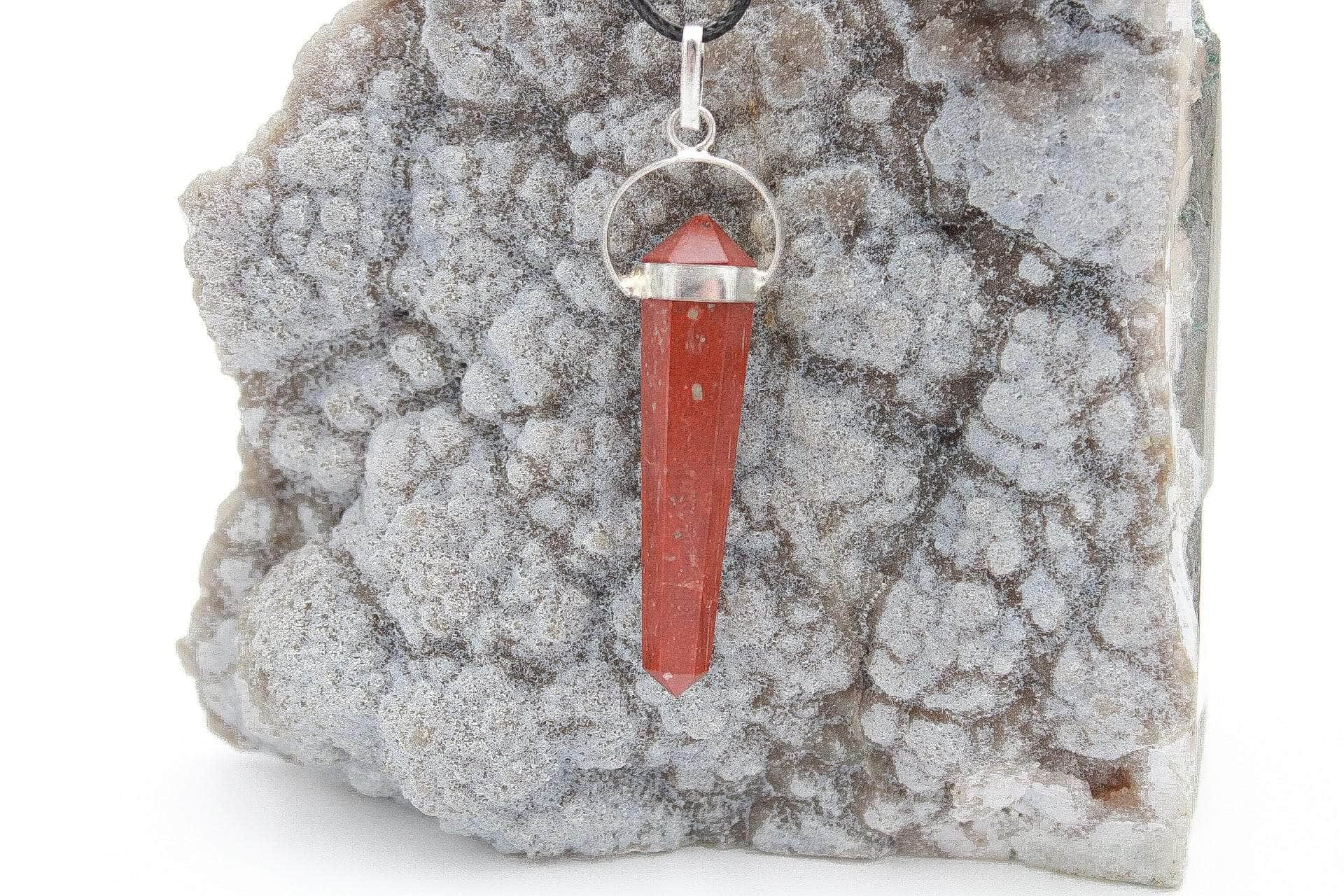 6-11 Crystals Crystal Red Jasper Necklace
