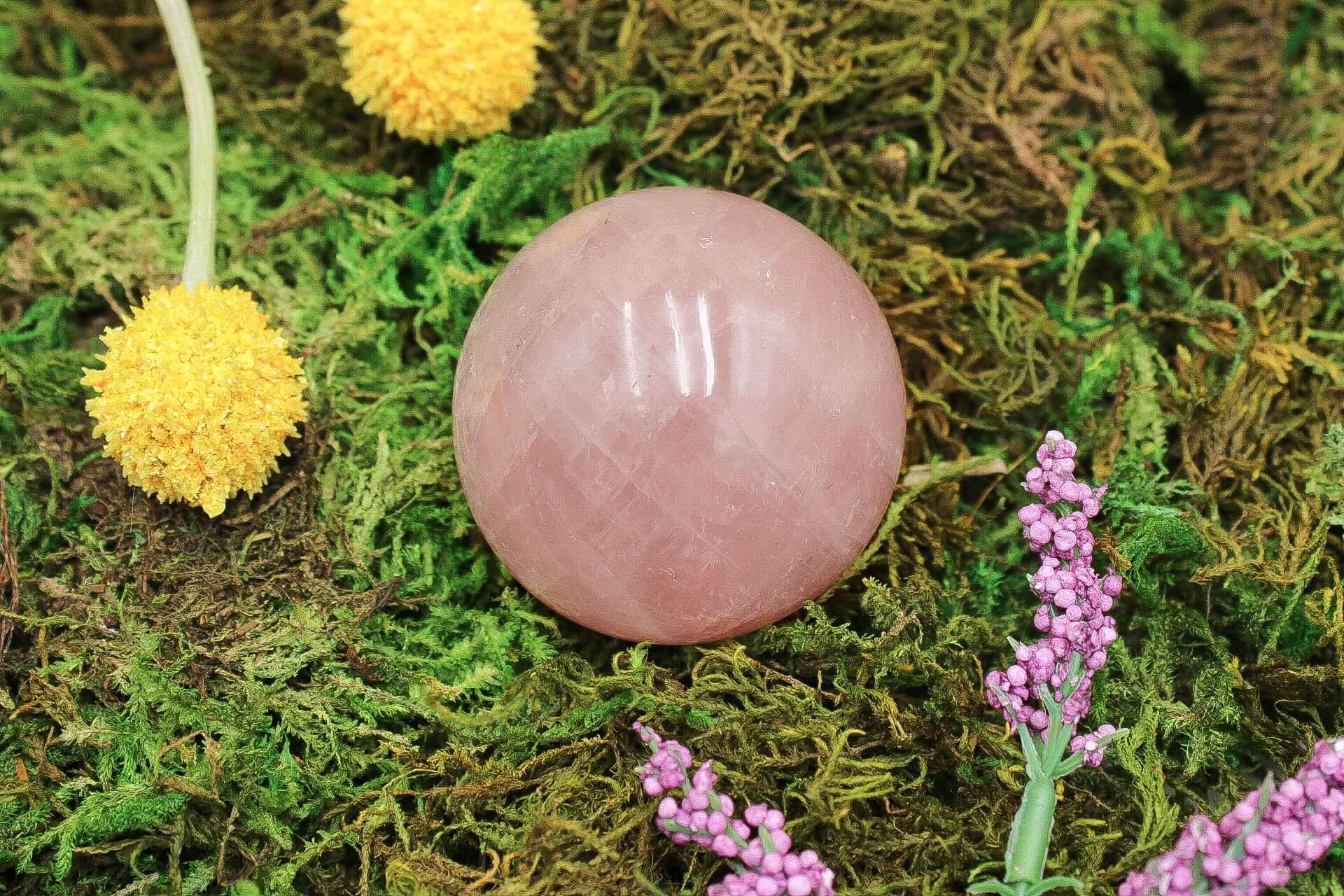 6-11 Crystals Crystal Rose Quartz Sphere (rq-01) 2.5"