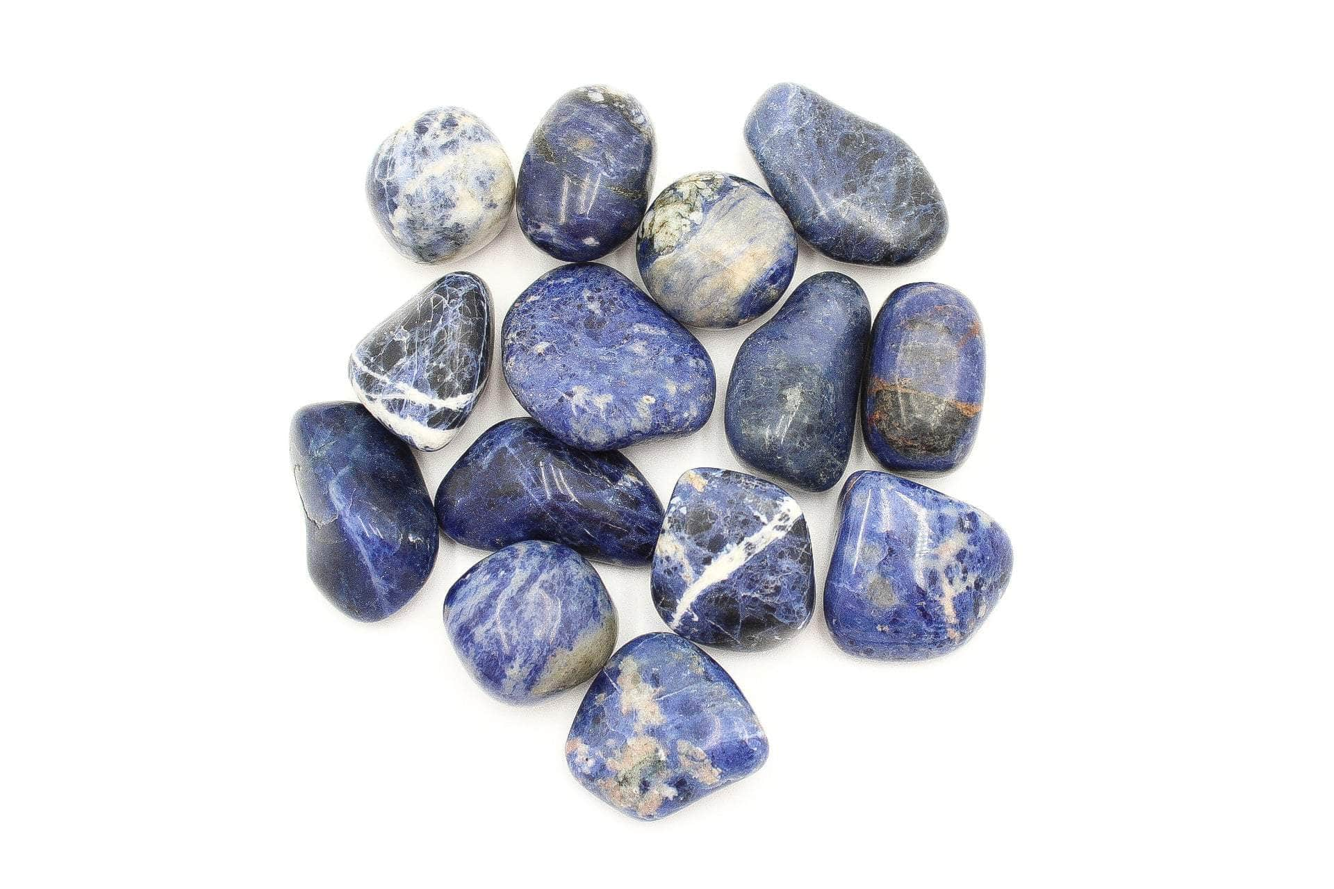 6-11 Crystals Crystal Sodalite Tumbles A Grade  Extra Large