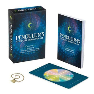 6-11 Crystals Divination Pendulums Complete Divination Kit: A Pendulum, 8 Divining Charts and a 128-Page Illustrated Book