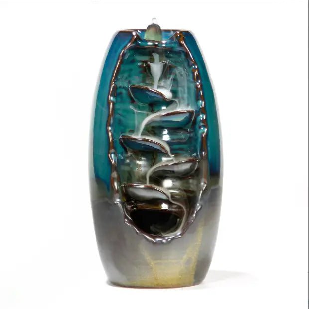 6-11 Crystals Incense 8" Serpent Falls Ceramic Backflow Burner 8" Serpent Falls Ceramic Backflow Burner