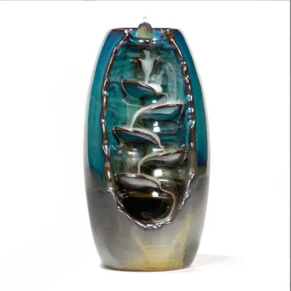 6-11 Crystals Incense 8" Serpent Falls Ceramic Backflow Burner 8" Serpent Falls Ceramic Backflow Burner