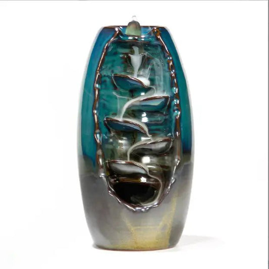 6-11 Crystals Incense 8" Serpent Falls Ceramic Backflow Burner 8" Serpent Falls Ceramic Backflow Burner
