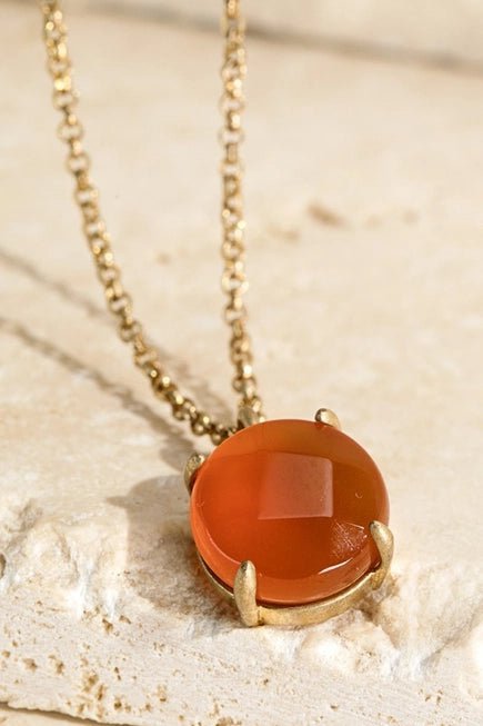 6-11 Crystals Jewelry Carnelian Necklace Carnelian Necklace