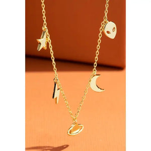 6-11 Crystals Jewelry Gold Gold or Silver Planet Star Necklace Gold or Silver Planet Star Necklace