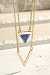 6-11 Crystals Jewelry Sodalite Triangle Stack Necklace Sodalite Triangle Stack Necklace