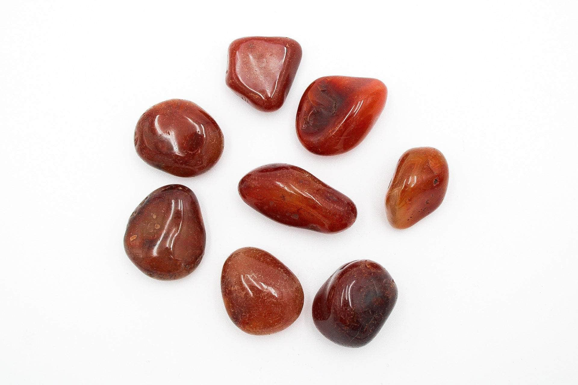 6-11 Crystals Large 1.5-2" Carnelian Grade A Tumbles