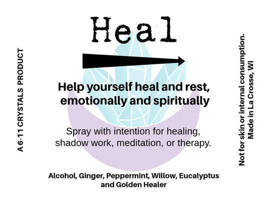 6-11 Crystals Spray 6-11 Spelled Intention Sprays