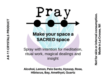 6-11 Crystals Spray 6-11 Spelled Intention Sprays