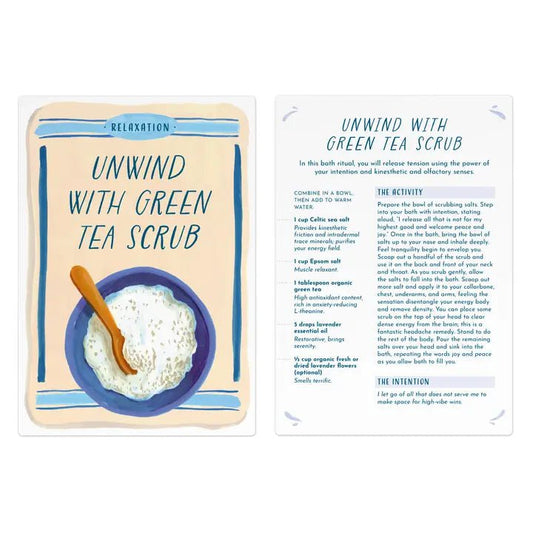 6-11 Crystals Tarot Cards Blissful Baths: 40 Rituals For Self-Care Card Deck