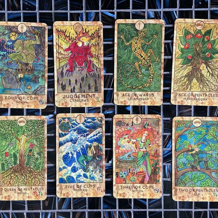 6-11 Crystals Tarot Cards Mythic Tarot Mythic Tarot