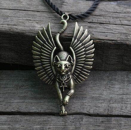 Ancient Treasures Pendants & Necklaces Ancient Egypt Bastet Goddess of Cats Stainless Steel Necklace Ancient Egypt Bastet Goddess of Cats Stainless Steel Necklace