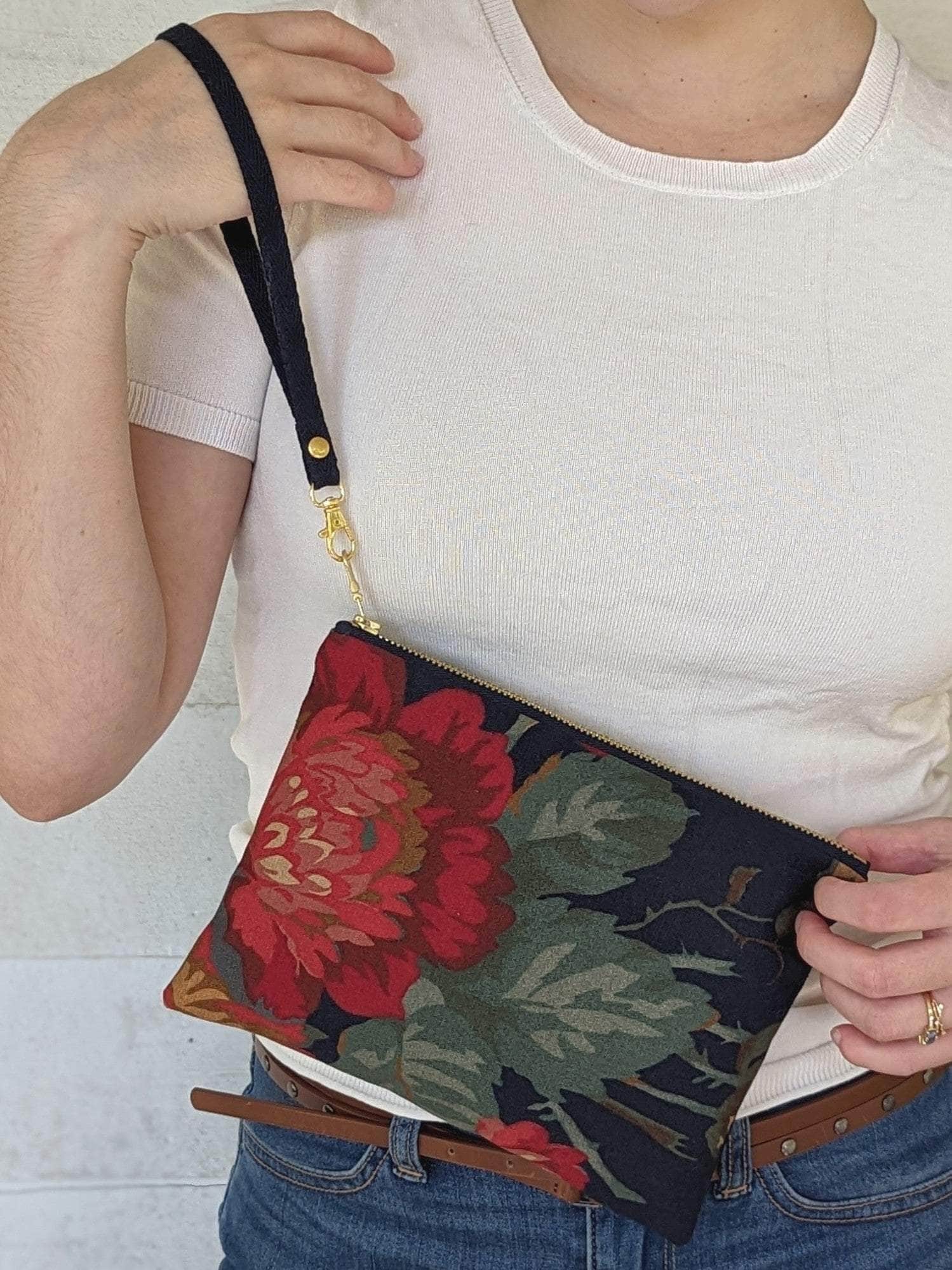 Ash & Rose Classic Navy Rose Purse Classic Navy Rose Purse