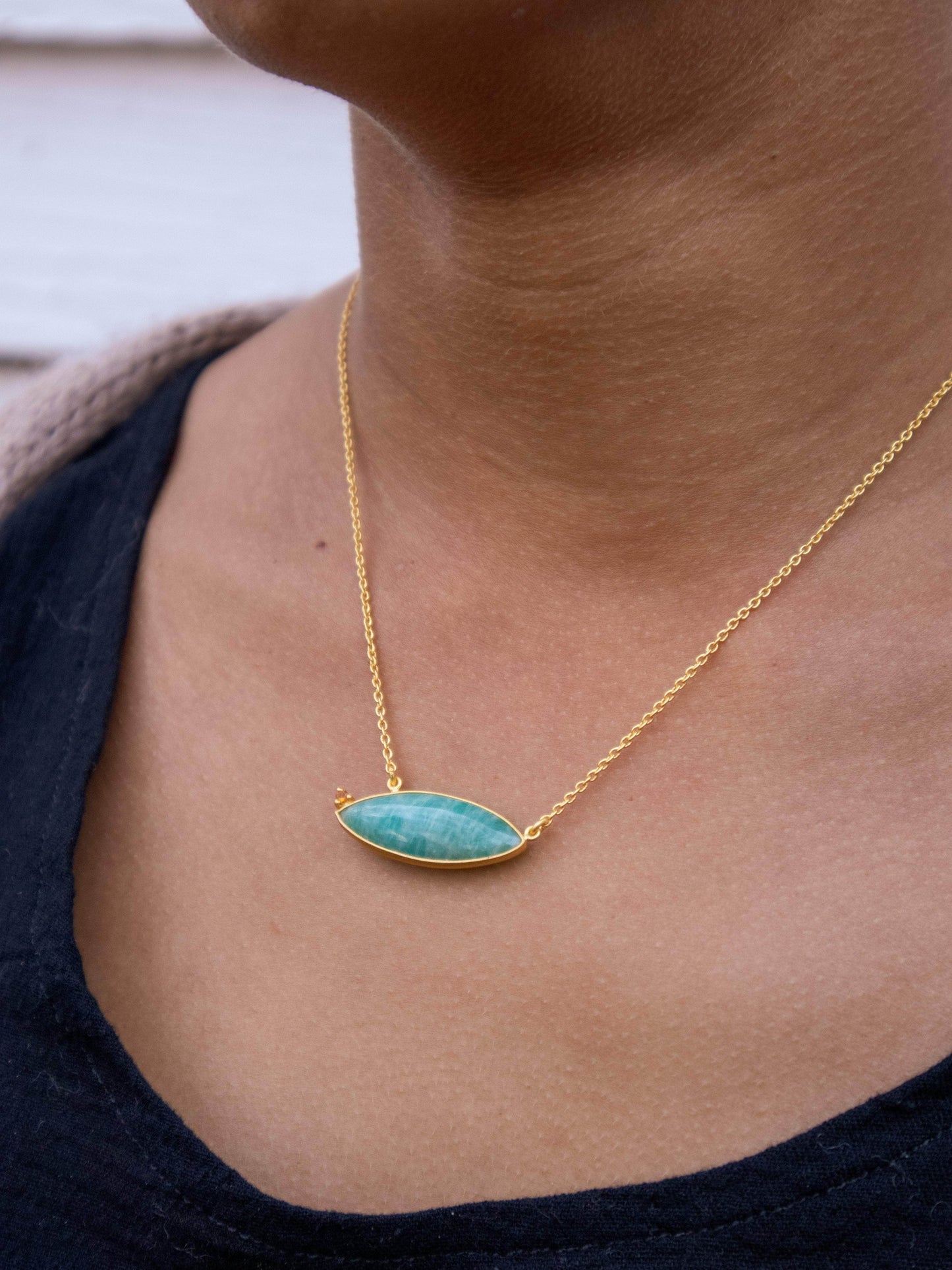 Ash & Rose Jewelry Amazonite The Stella Necklace The Stella Necklace