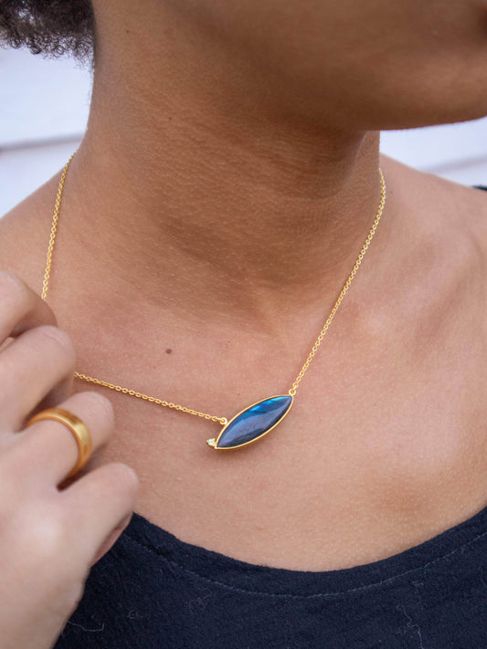 Ash & Rose Jewelry Labradorite The Stella Necklace The Stella Necklace