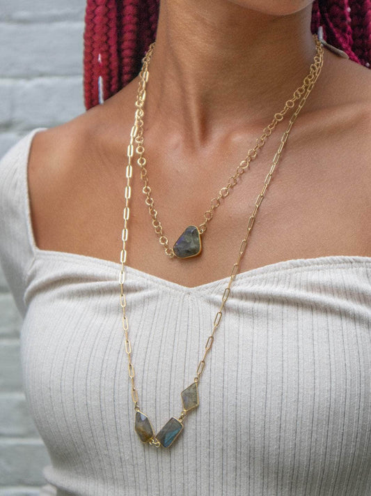 Ash & Rose Necklaces Ava Labradorite Magnetic Necklace Ava Labradorite Magnetic Necklace