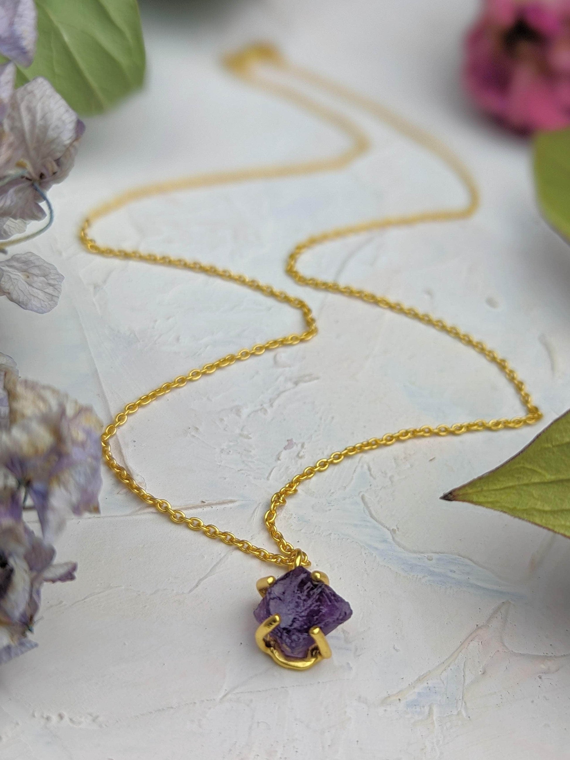 Ash & Rose Necklaces Raw Amethyst Necklace Raw Amethyst Necklace