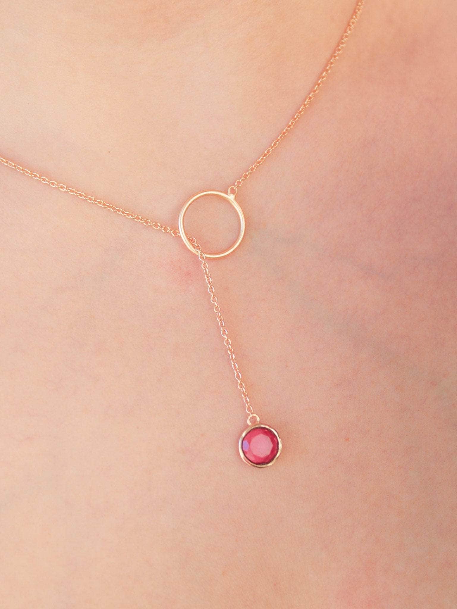 Ash & Rose Pebble Drop Lariat Necklace Pebble Drop Lariat Necklace
