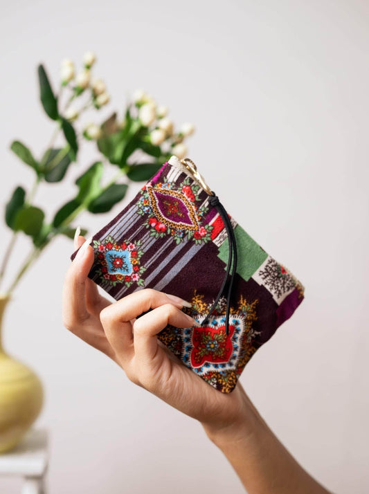 Ash & Rose purse Geo Paisley Mini Pouch Geo Paisley Mini Pouch