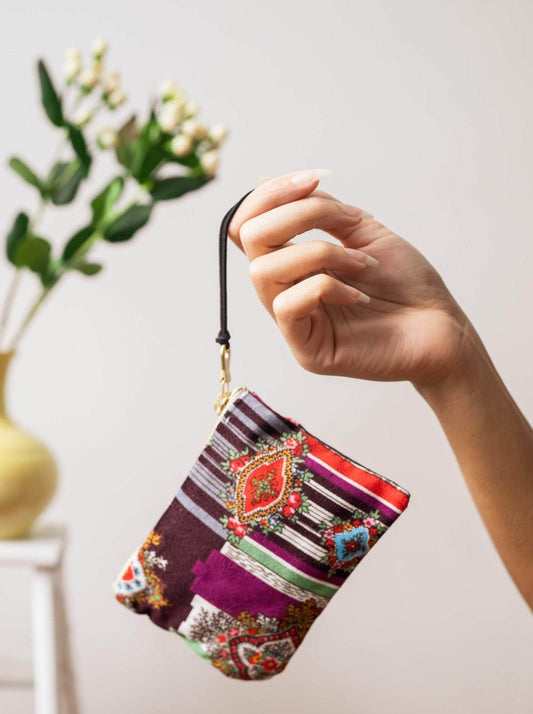 Ash & Rose purse Geo Paisley Mini Pouch Geo Paisley Mini Pouch