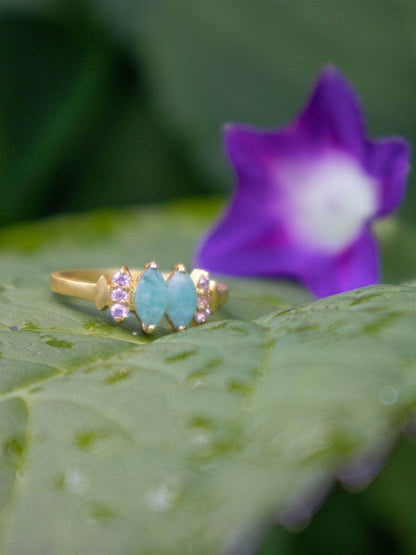 Ash & Rose ring Bitty Leaf Ring Bitty Leaf Ring