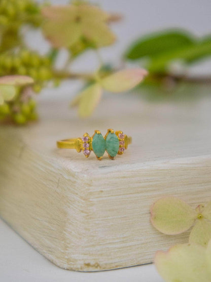 Ash & Rose ring Bitty Leaf Ring Bitty Leaf Ring