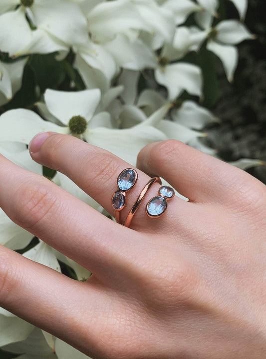 Ash & Rose ring Laurel Blue Topaz Ring Laurel Blue Topaz Ring