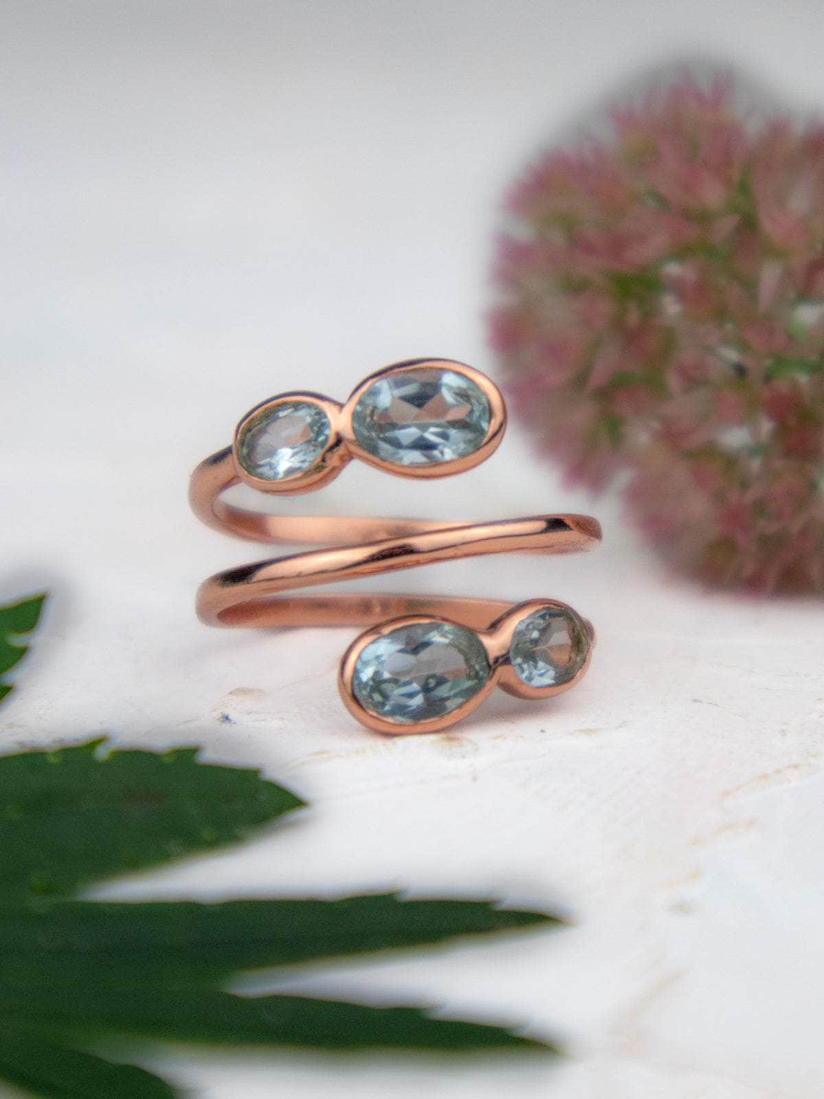 Ash & Rose ring Laurel Blue Topaz Ring Laurel Blue Topaz Ring