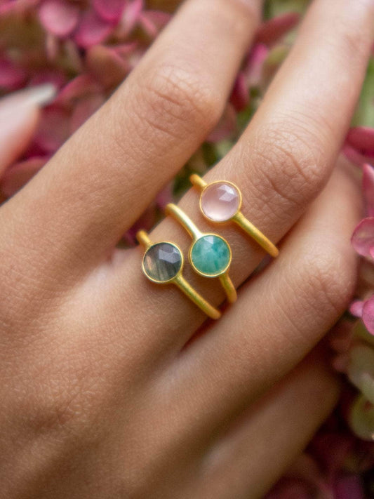 Ash & Rose ring Mini Pebble Ring - Gold Mini Pebble Ring - Gold