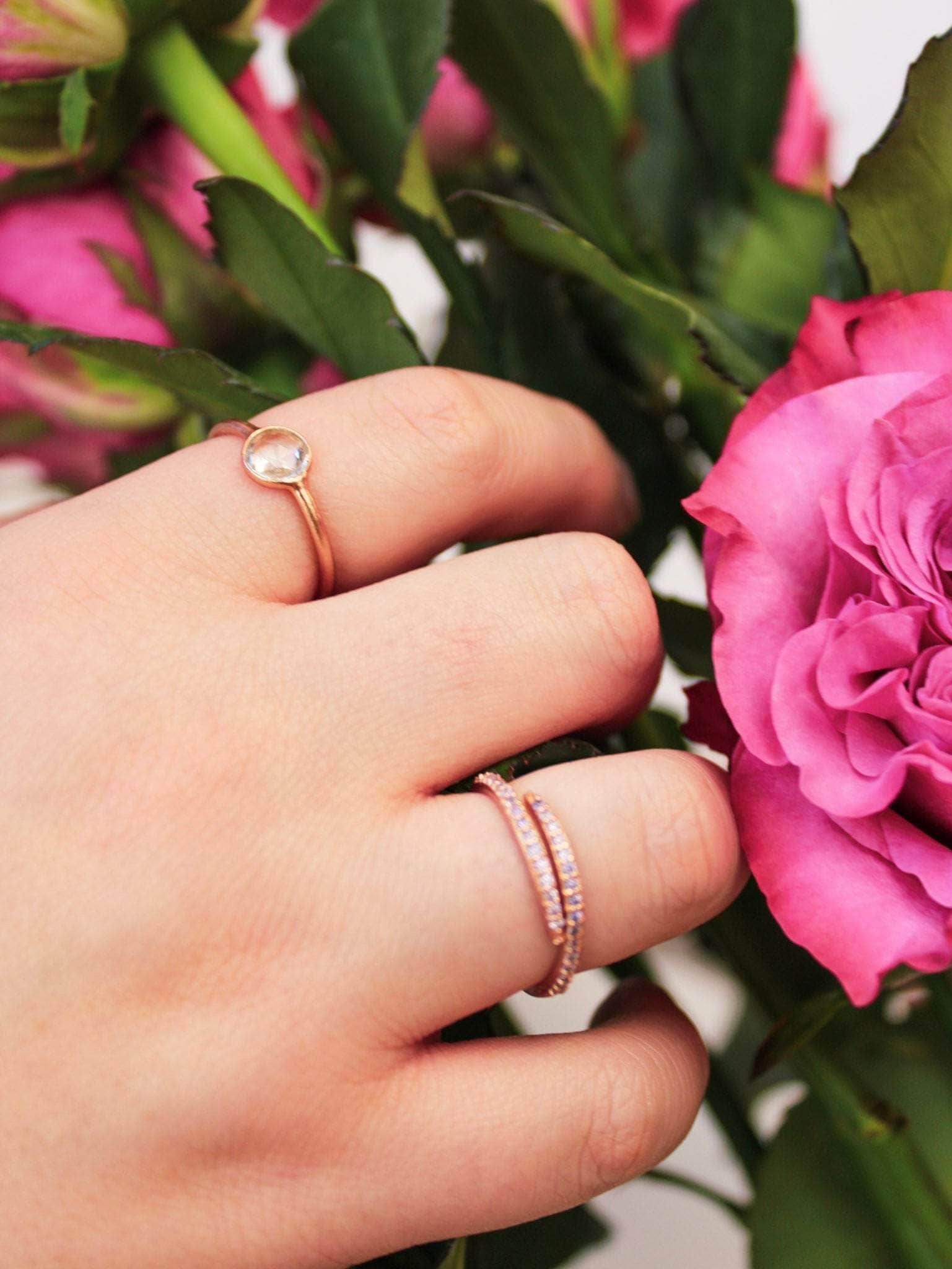 Ash & Rose ring Mini Pebble Ring - Rose Gold Mini Pebble Ring - Rose Gold