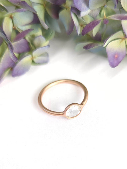 Ash & Rose ring Mini Pebble Ring - Rose Gold Mini Pebble Ring - Rose Gold