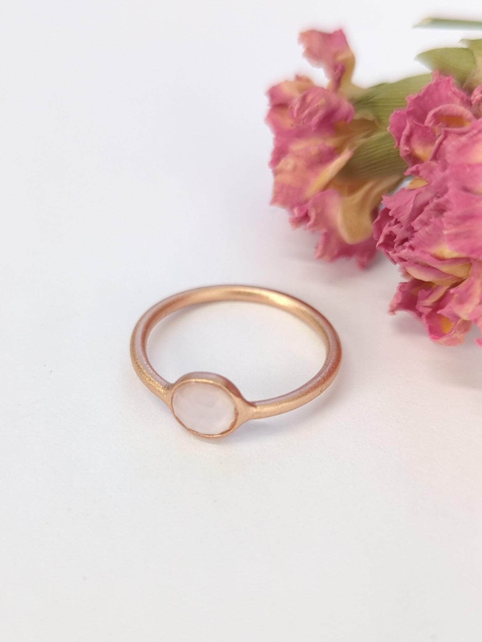 Ash & Rose ring Mini Pebble Ring - Rose Gold Mini Pebble Ring - Rose Gold