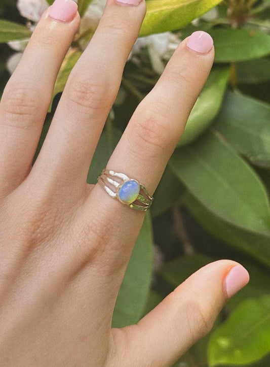 Ash & Rose Rings Hammered Opal Ring Hammered Opal Ring