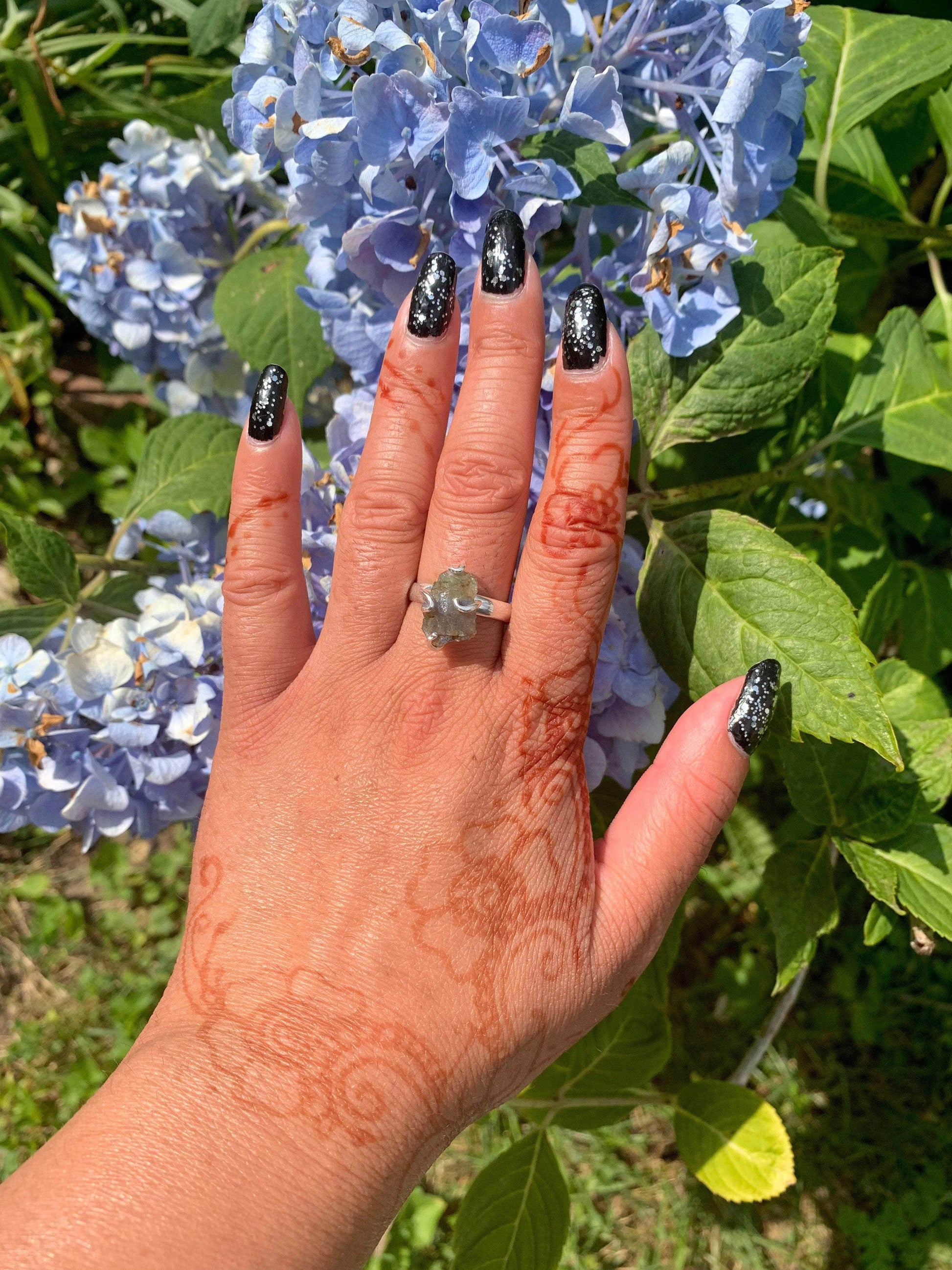 Ash & Rose Rings Raw Labradorite Prong Ring Raw Labradorite Prong Ring