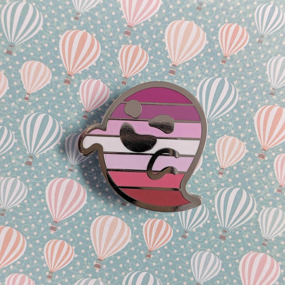 Eidolesbian (lesbian pride) hard enamel pin – 6-11 Crystals