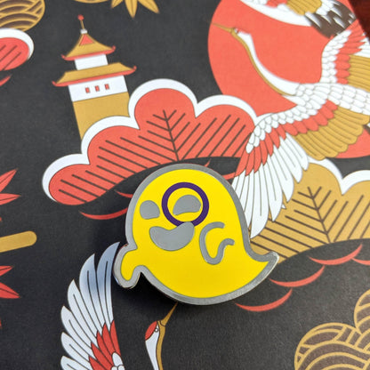 Cunning Linguist Co. Pins Interspooky (intersex pride) hard enamel pin Interspooky (intersex pride) hard enamel pin