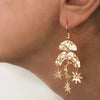 Memento Mori Designs NYC Jewelry Shimmery Stars Earrings - Plated 14k